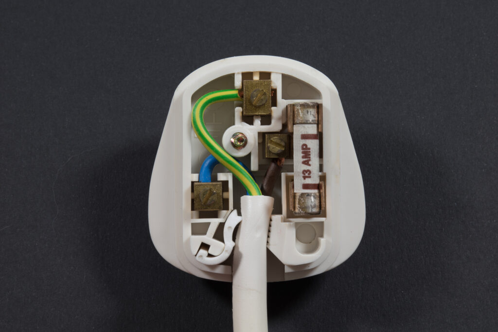 wiring inside a plug