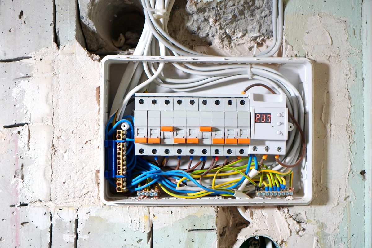 circuit breakers installed in house renovation